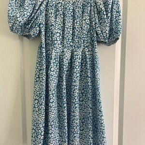 Blue and White Dress